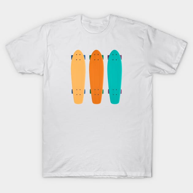 Colorful Skateboards T-Shirt by SandraKC